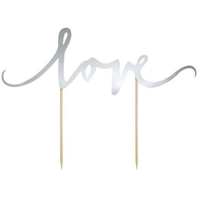 Topper Silver Love - PARTY DECO